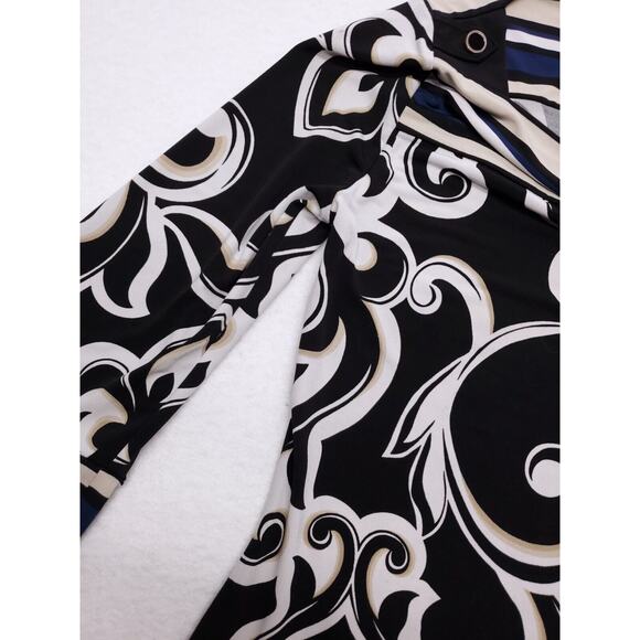 White House Black Market Casual Top Dress Long Sleeve Womens Size XS Black - Picture 5 of 8